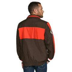 Cleveland Browns Tommy Hilfiger Gael Lightweight Half-Zip Pullover Hoodie Jacket Brown - NFL