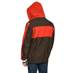 Cleveland Browns Tommy Hilfiger Gael Lightweight Half-Zip Pullover Hoodie Jacket Brown - NFL