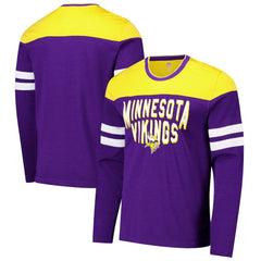 Minnesota Vikings G-III Sports by Carl Banks Adaptive Hail Mary Long Sleeve T-Shirt Purple/Gold - NFL