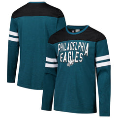 Philadelphia Eagles G-III Sports by Carl Banks Adaptive Hail Mary Long Sleeve T-Shirt Midnight Green/Black - NFL
