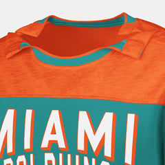 Miami Dolphins G-III Sports by Carl Banks Adaptive Hail Mary Long Sleeve T-Shirt Aqua/Orange - NFL