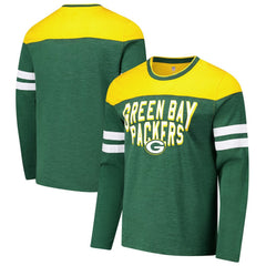 Green Bay Packers G-III Sports by Carl Banks Adaptive Hail Mary Long Sleeve T-Shirt Green/Gold - NFL