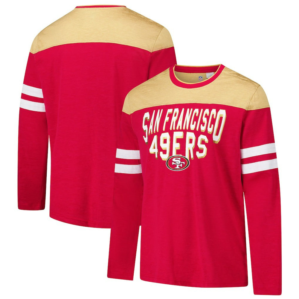 San Francisco 49ers G-III Sports by Carl Banks Adaptive Hail Mary Long Sleeve T-Shirt Scarlet/Gold - NFL