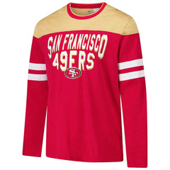 San Francisco 49ers G-III Sports by Carl Banks Adaptive Hail Mary Long Sleeve T-Shirt Scarlet/Gold - NFL