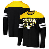 Pittsburgh Steelers G-III Sports by Carl Banks Adaptive Hail Mary Long Sleeve T-Shirt Black/Gold - NFL