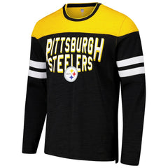 Pittsburgh Steelers G-III Sports by Carl Banks Adaptive Hail Mary Long Sleeve T-Shirt Black/Gold - NFL