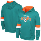 Miami Dolphins G-III Sports by Carl Banks Adaptive Faceoff Pullover Hoodie Aqua/Orange - NFL