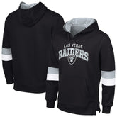 Las Vegas Raiders G-III Sports by Carl Banks Adaptive Faceoff Pullover Hoodie Black/Silver - NFL