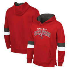 Tampa Bay Buccaneers G-III Sports by Carl BanksMen's Adaptive Faceoff Pullover Hoodie Red/Pewter - NFL