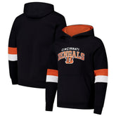 Cincinnati Bengals G-III Sports by Carl Banks Adaptive Faceoff Pullover Hoodie Black/Orange - NFL