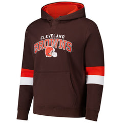 Cleveland Browns G-III Sports by Carl Banks Adaptive Faceoff Pullover Hoodie Brown/Orange - NFL