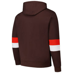 Cleveland Browns G-III Sports by Carl Banks Adaptive Faceoff Pullover Hoodie Brown/Orange - NFL