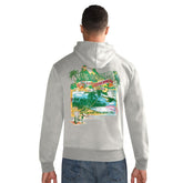 Las Vegas Raiders Margaritaville Time Flies Garment Dyed Pullover Hoodie Gray - NFL