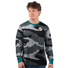 Miami Dolphins Starter Thursday Night Gridiron Vintage Logo Long Sleeve T-Shirt Gray/Charcoal - NFL