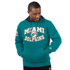 Miami Dolphins Starter Thursday Night Gridiron Vintage Logo Pullover Hoodie Aqua - NFL