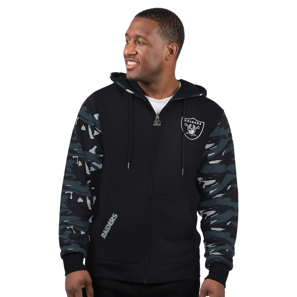Las Vegas Raiders Starter Thursday Night Gridiron Full-Zip Hoodie Black - NFL