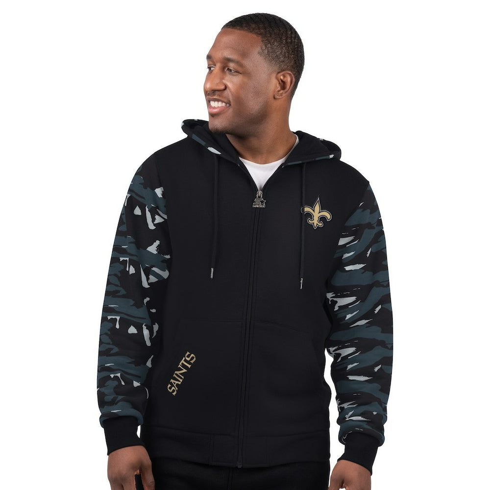 New Orleans Saints Starter Thursday Night Gridiron Full-Zip Hoodie Black - NFL