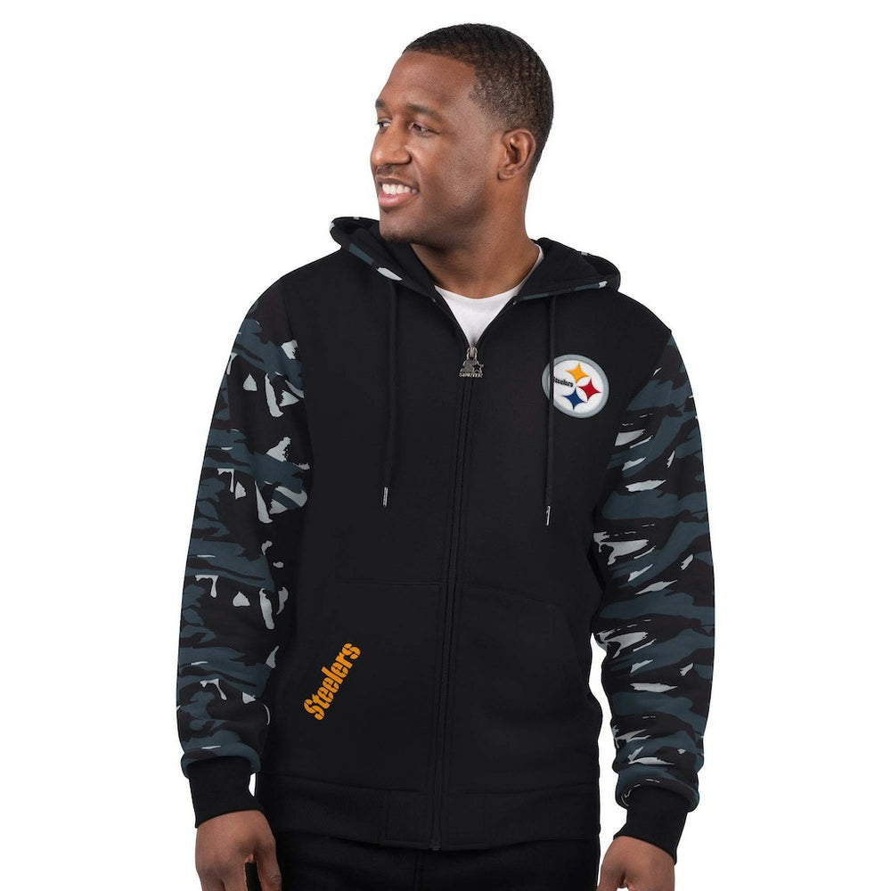 Pittsburgh Steelers Starter Thursday Night Gridiron Full-Zip Hoodie Black - NFL