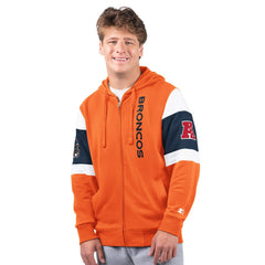Denver Broncos Starter Extreme Full-Zip Hoodie Orange - NFL
