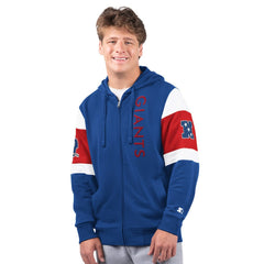 New York Giants Starter Extreme Vintage Logo Full-Zip Hoodie Royal - NFL