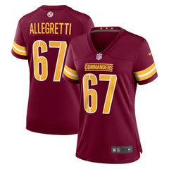 Nick Allegretti Washington Commanders Women's Game Jersey Burgundy - Nike