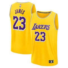 Fanatics - LeBron James Los Angeles Lakers Fast Break Replica Jersey - Icon Edition - Gold