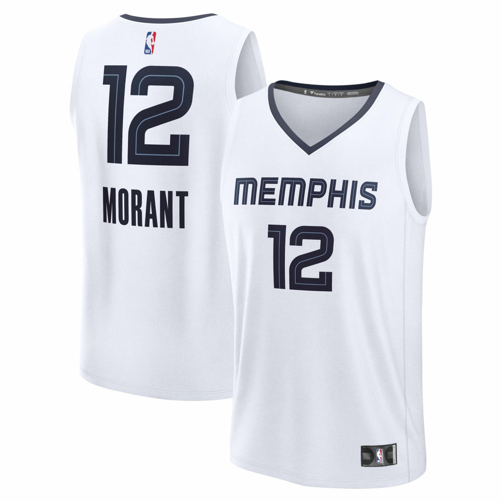 Fanatics - Ja Morant Memphis Grizzlies Fast Break Replica Player Jersey - Association Edition - White