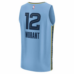 Fanatics - Ja Morant Memphis Grizzlies Fast Break Replica Player Jersey - Statement Edition - Light Blue