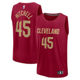 Fanatics - Donovan Mitchell Cleveland Cavaliers Fast Break Replica Player Jersey - Icon Editi- Wine