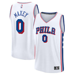 Fanatics - Tyrese Maxey Philadelphia 76ers Fast Break Replica Player Jersey - Association Edition - White