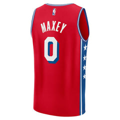 Fanatics - Tyrese Maxey Philadelphia 76ers Fast Break Replica Player Jersey - Statement Edition - Red