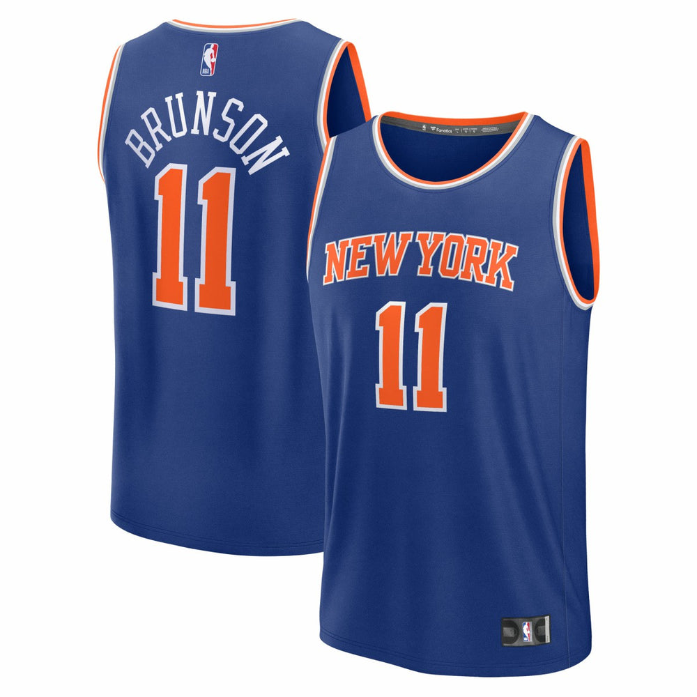 Fanatics - Jalen Brunson New York Knicks Youth Fast Break Replica Player Jersey - Icon Edition - Blue