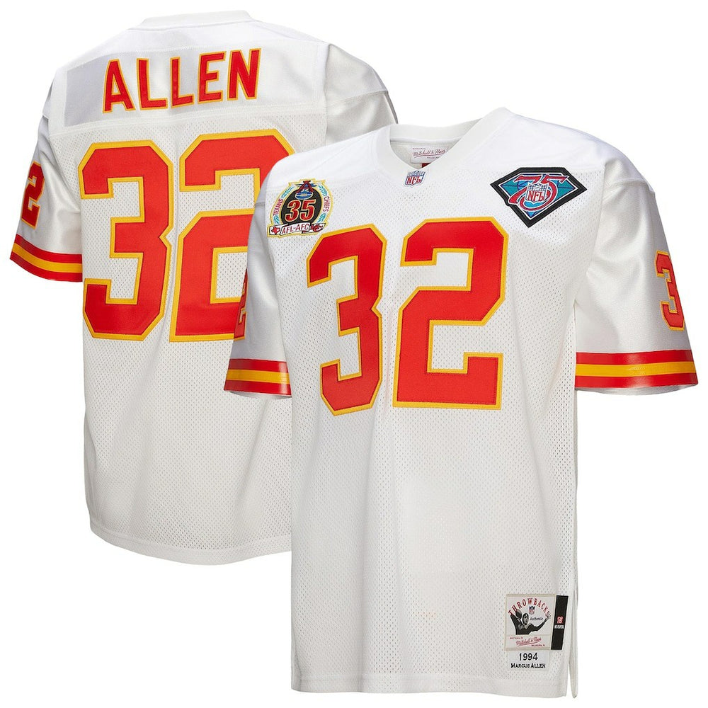 Marcus Allen Kansas City Chiefs 1994 Authentic Throwback Retired Player Jersey White - Mitchell & Ness