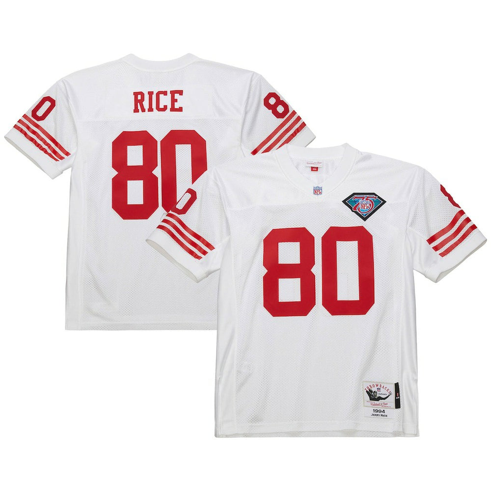 Jerry Rice San Francisco 49ers 1994 Authentic Throwback Retired Player Jersey White - Mitchell & Ness