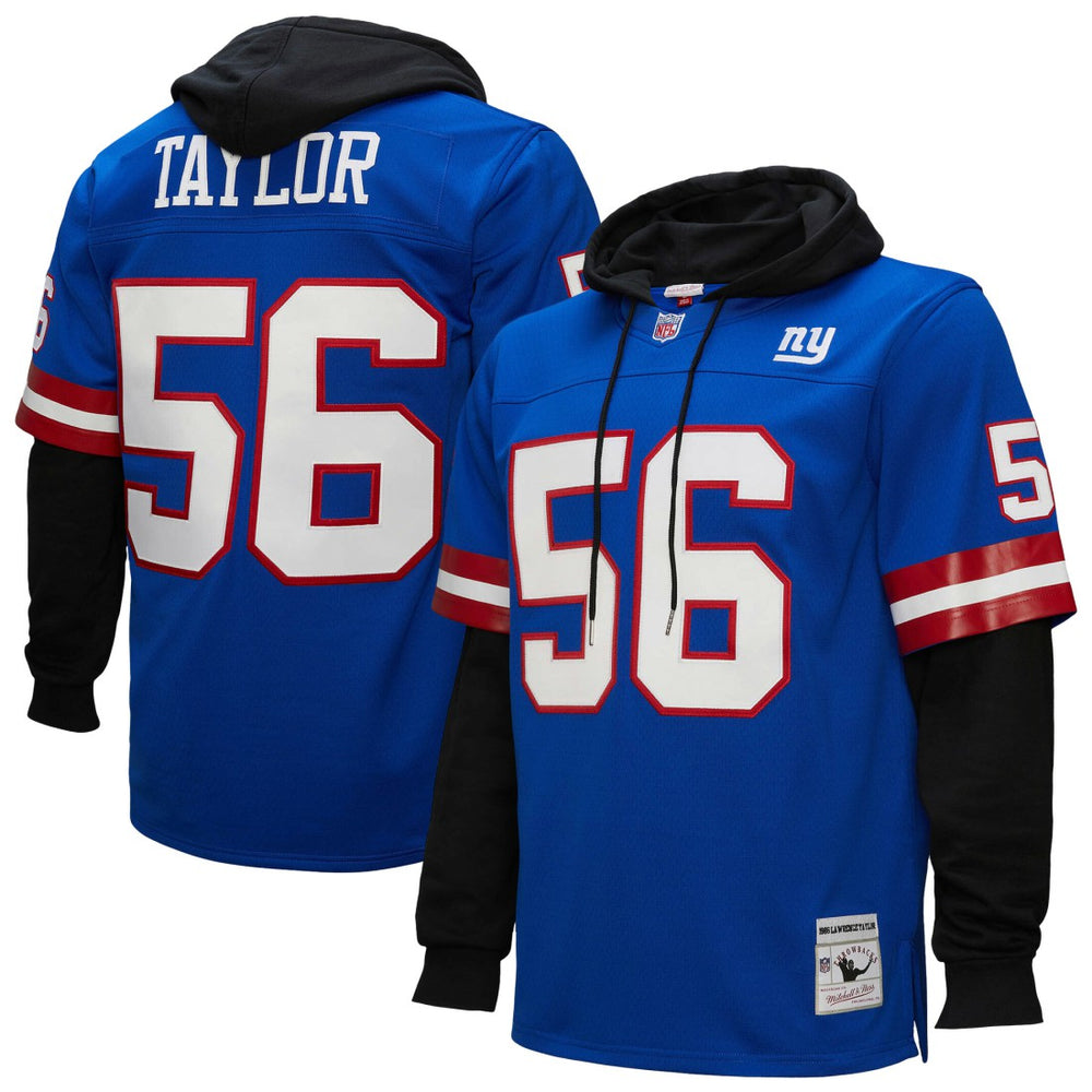 Lawrence Taylor New York Giants Player Name & Number Hoodie Legacy Jersey Royal - Mitchell & Ness