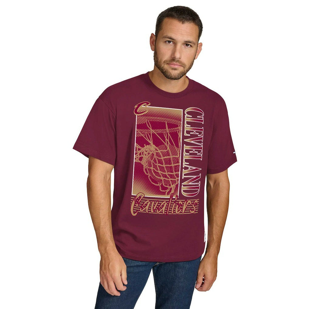 NBA - Cleveland Cavaliers Tommy Jeans Noah Swish T-Shirt - Wine