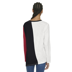 NBA - Miami Heat Tommy Jeans Women's Amelia Color Blocked Long Sleeve T-Shirt - White/Black