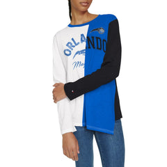 NBA - Orlando Magic Tommy Jeans Women's Amelia Color Blocked Long Sleeve T-Shirt - White/Blue
