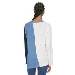 NBA - Memphis Grizzlies Tommy Jeans Women's Amelia Color Blocked Long Sleeve T-Shirt - White/Light Blue