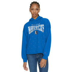 NBA - Dallas Mavericks Tommy Jeans Women's Stella Cropped Pullover Hoodie - Blue