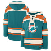 Miami Dolphins '47 Superior Lacer Pullover Hoodie Aqua - 47 brand