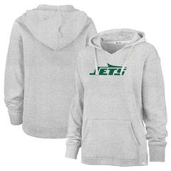 New York Jets '47 Women's Premier Kennedy V-Neck Pullover Hoodie Gray - 47 brand