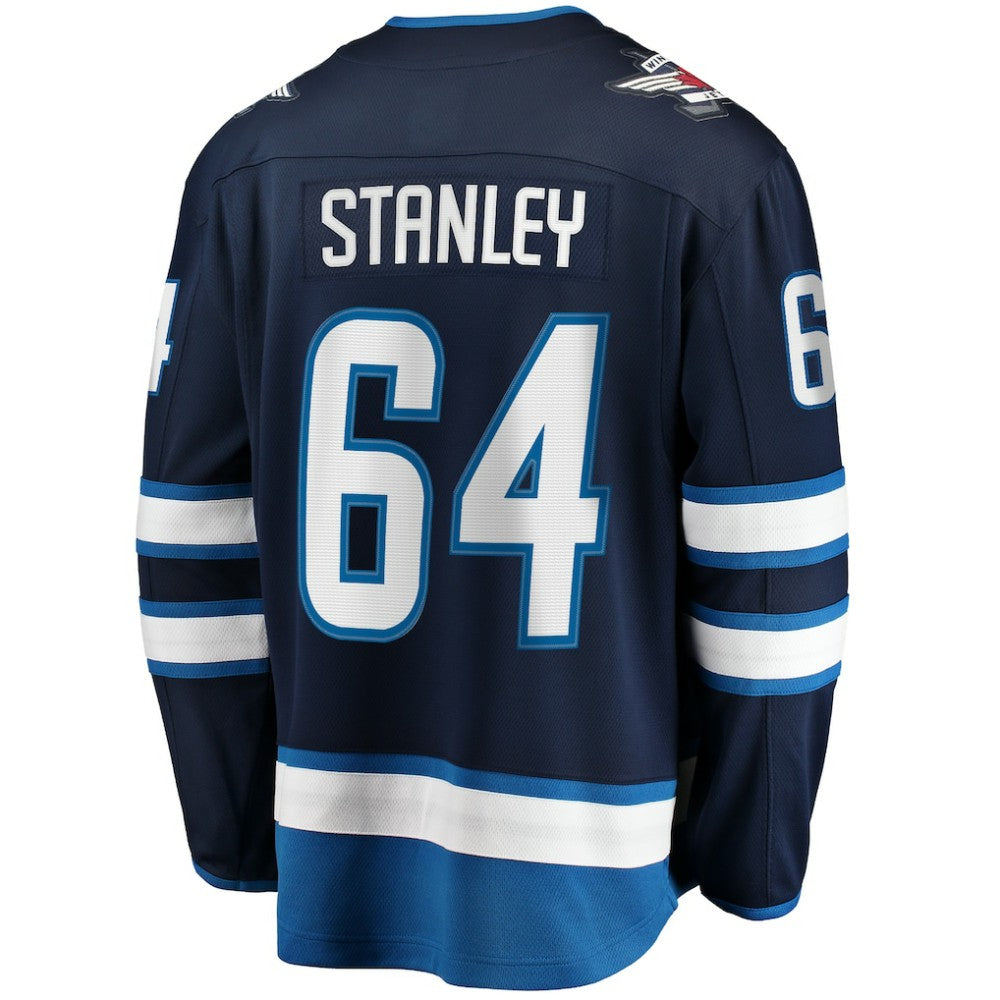 Logan Stanley Winnipeg Jets Fanatics Home Premier Breakaway Player Jersey - Navy | NHL Jerseys