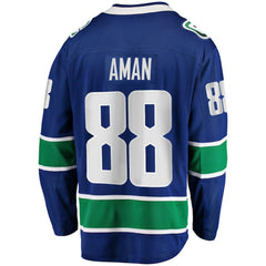 Nils Aman Vancouver Canucks - Fanatics Home Premier Breakaway Player Jersey Blue