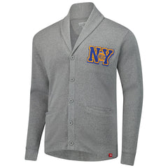 NBA - New York Knicks Sportiqe Unisex Henshaw Full-Button Cardigan Sweater - Heather Gray
