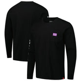 NBA - Sacramento Kings Sportiqe Unisex Wales Heavyweight Pocket Long Sleeve T-Shirt - Black