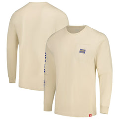 NBA - Golden State Warriors Sportiqe Unisex Wales Heavyweight Pocket Long Sleeve T-Shirt - Cream