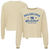NBA - Philadelphia 76ers Sportiqe Unisex High Country Collection Cullen Waffle Knit Long Sleeve T-Shirt - Cream