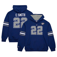 Emmitt Smith Dallas Cowboys Retired Player Name & Number Pullover Hoodie Navy - Mitchell & Ness