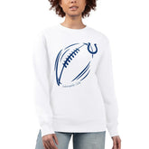 Indianapolis Colts G-III 4Her by Carl Banks Women's Football Logo Graphic Fleece Tri-Blend Pullover Sweatshirt White - NFL